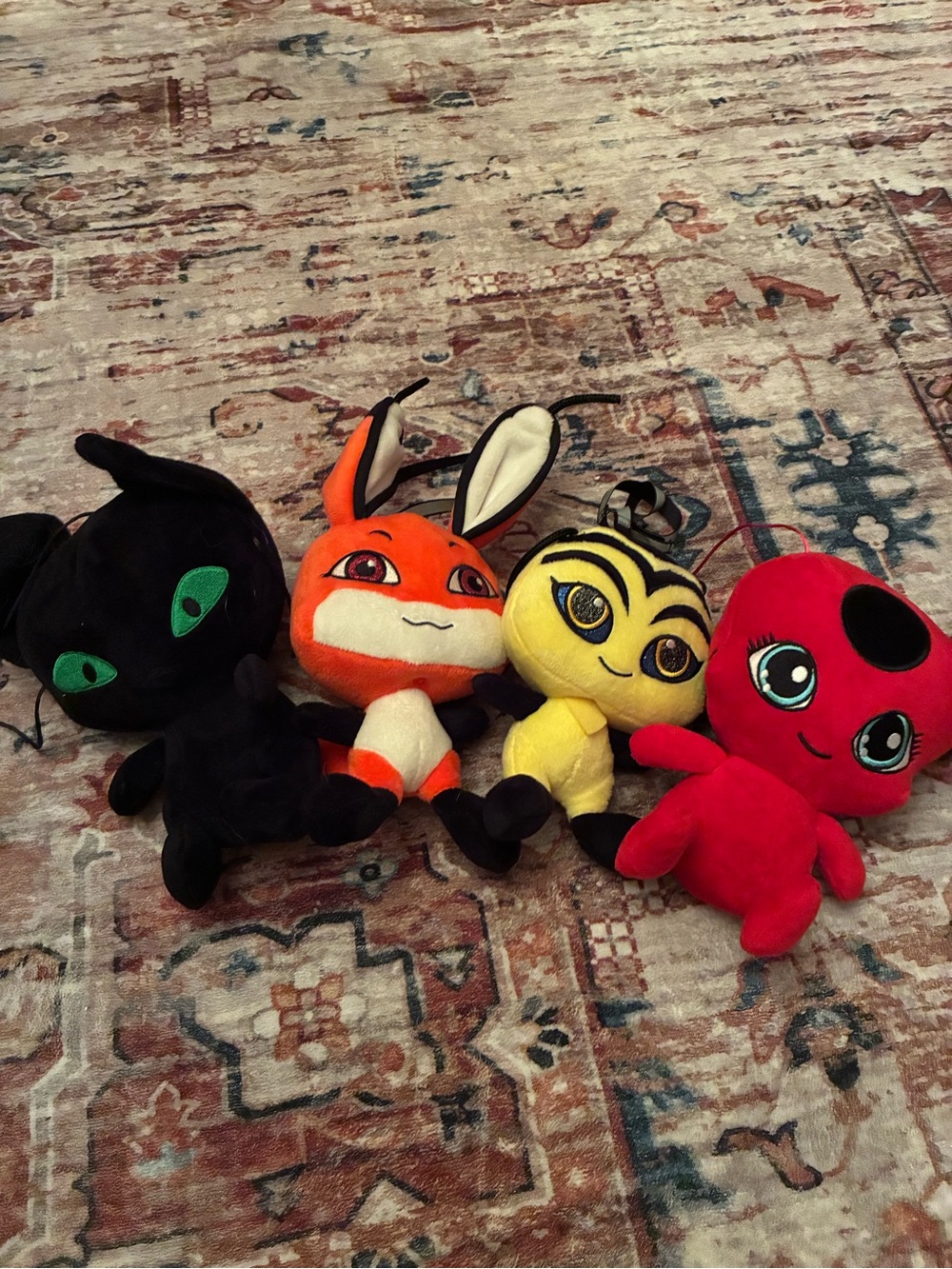 Miraculous ladybug and cat noir stuffed animals